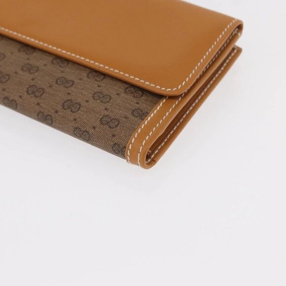 GUCCI Micro GG Supreme Long Wallet PVC Beige Gold - Picture 9 of 16